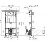 Инсталляция для унитаза AlcaPlast Jadromodul AM102/1120 Инсталляция для унитаза AlcaPlast Jadromodul AM102/1120
